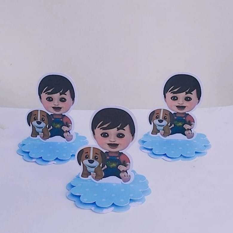 Kit Aplique 3D, 10, 20, 30 ou 40 und. Tag BENTO TOTÓ Personalizados | Lembrancinhas | Festa infantil | Aniversário