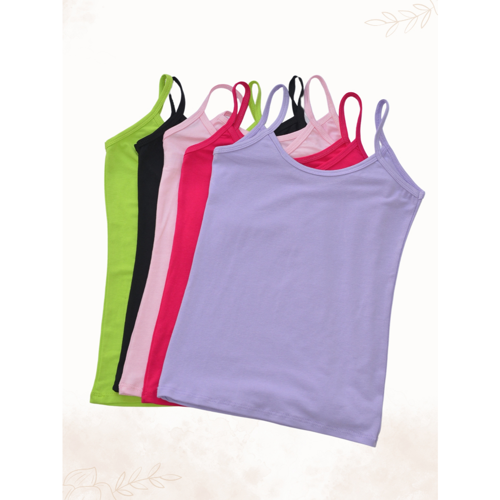 Kit 5 Regata Blusinha Feminina Viscolycra Alça Fina P ao G3 Plus Size