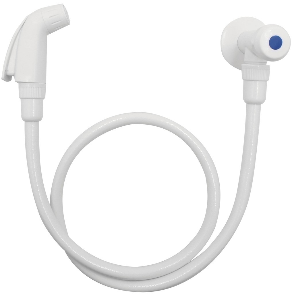 Ducha Higiênica Abs Completa C/ Registro e Mangueira Branca 1/4 Volta Chuveirinho Privada em Oferta na Shopee