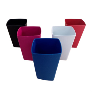 Conjunto 10 Copos Quadrado Plásticos 350 ml em Oferta na Shopee