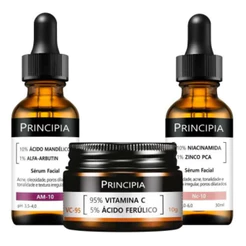 Principia Kit Anti Oleosidade Trio c/ Vitamina C em pó VC-95 + Sérum AM-10 + Sérum Nc-10
