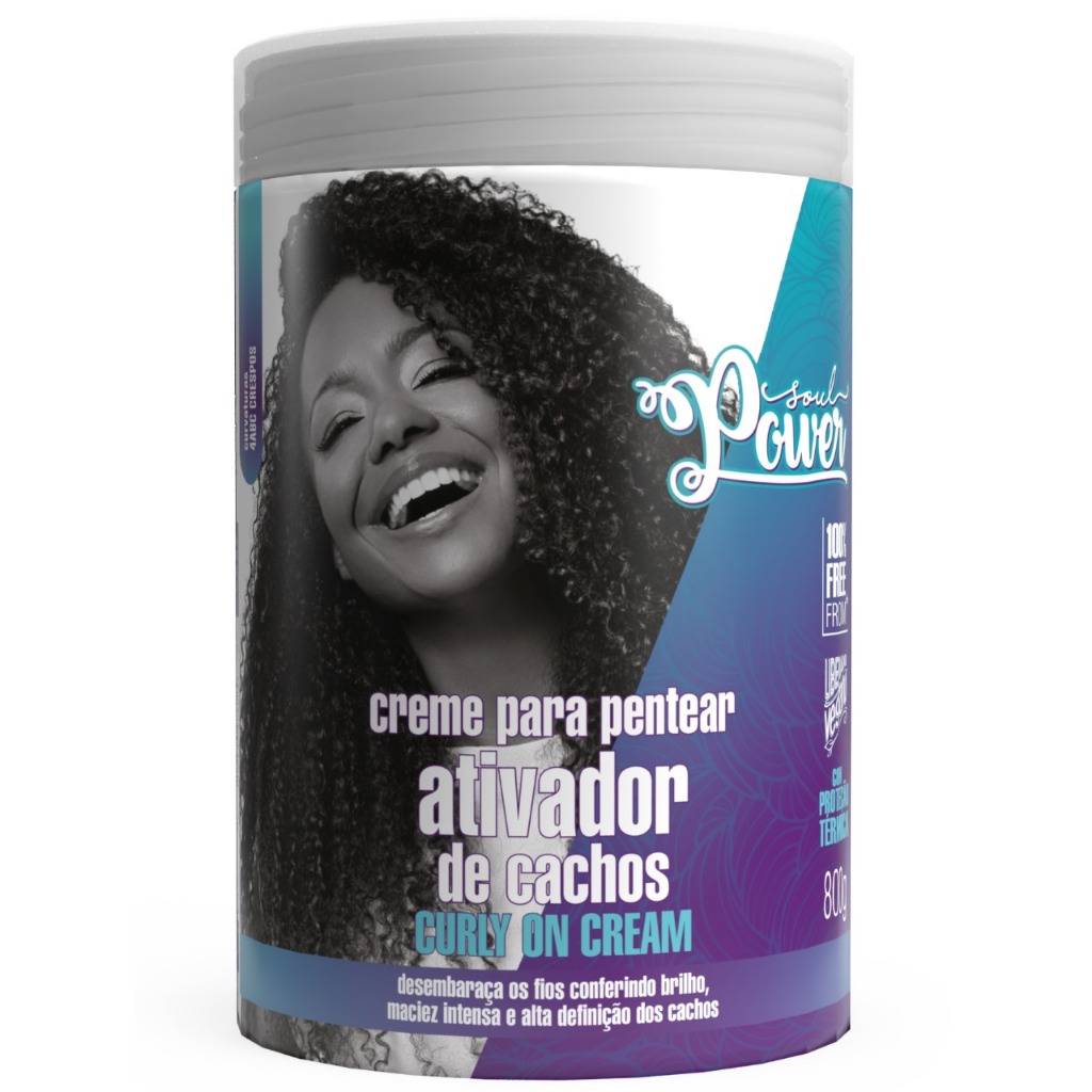 Creme de Pentear Ativador de Cachos Soul Power 800gr em Oferta na Shopee