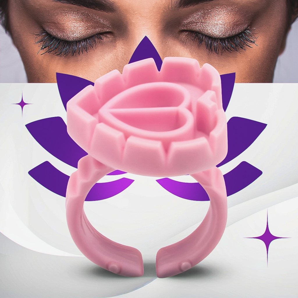 200 / 400 / 600 Anel Batoque Porta Cola Para Extensão De Cilios- Coração em Oferta na Shopee