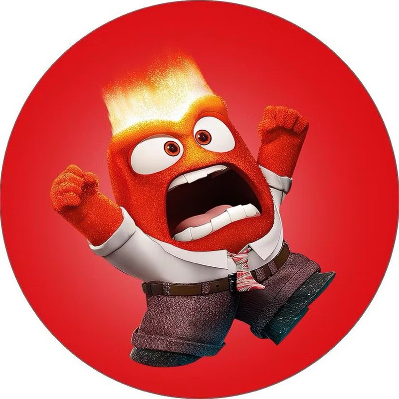 mini painel de mesa  divertidamente raiva 50x50cm em Oferta na Shopee