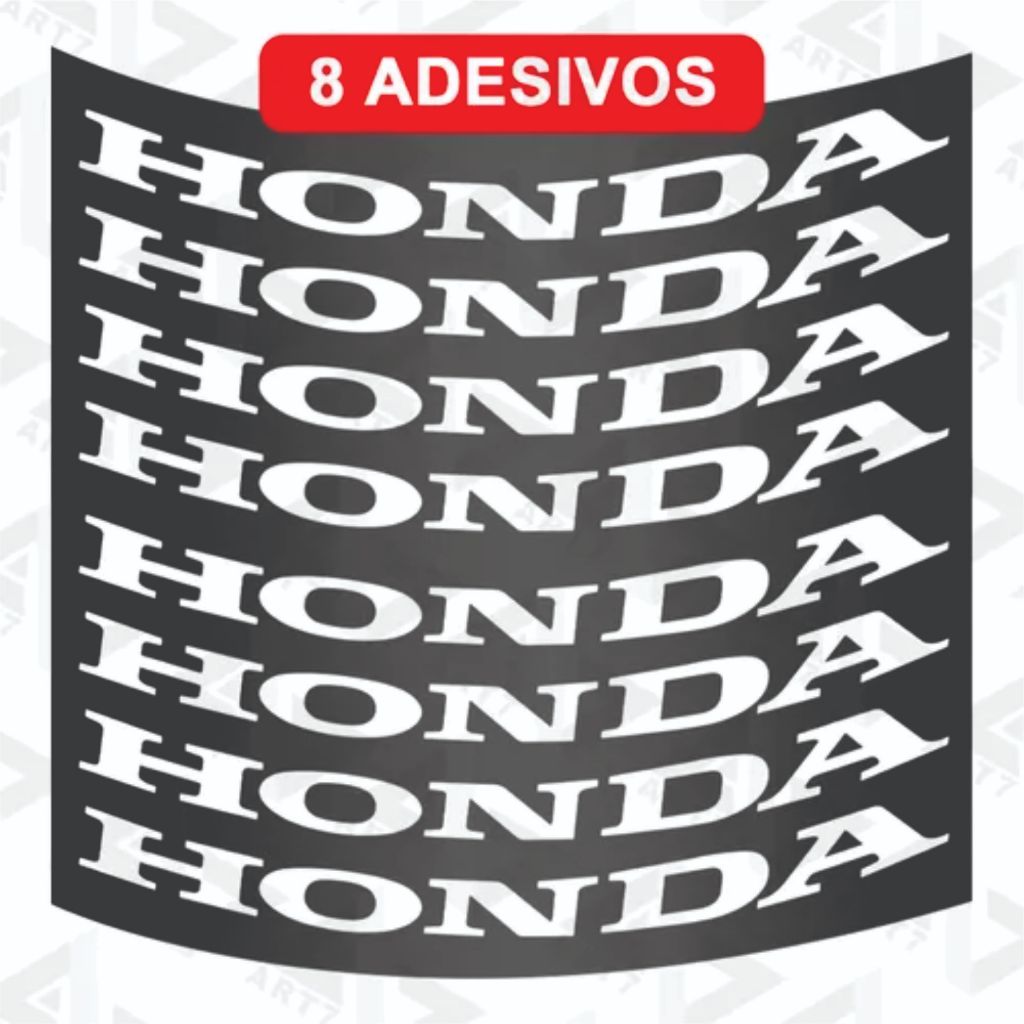 Kit 8 Adesivo HONDA Roda liga leve Titan Fan Start Moto 125 150 160