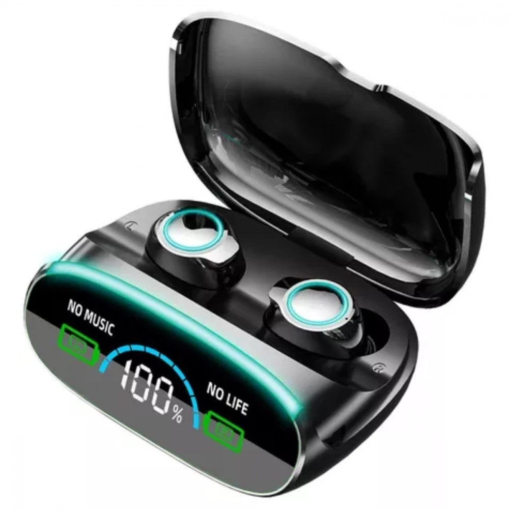 Fone De Ouvido Bluetooth M38 Carregamento interface TYPE-C Display Digital TWS 5.0 - Altomex