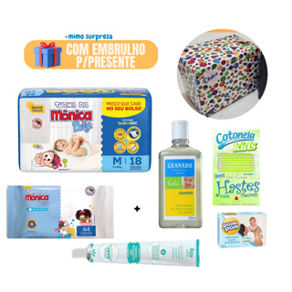 Kit Presente Chá de Bebe Huggies com Embrulho para Presente Lenços Toalhinhas Umidecidas em Oferta na Shopee