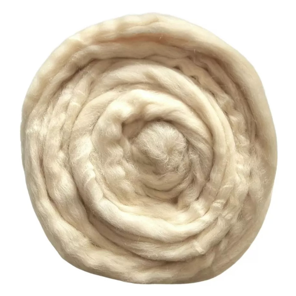 Lã Para Feltragem Natural Cardada - 100g — imagem 2 de 2