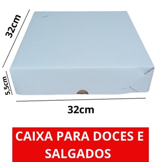 Caixa De Papelão Para Transporte de Doces Brigadeiros Salgados 32cm em Oferta na Shopee