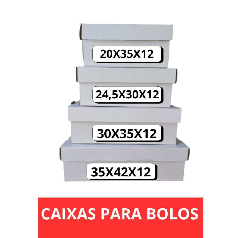 10 Caixas Para Bolo Resistente - Confeitaria