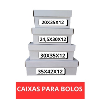 10 Caixas Para Bolo Resistente - Confeitaria em Oferta na Shopee