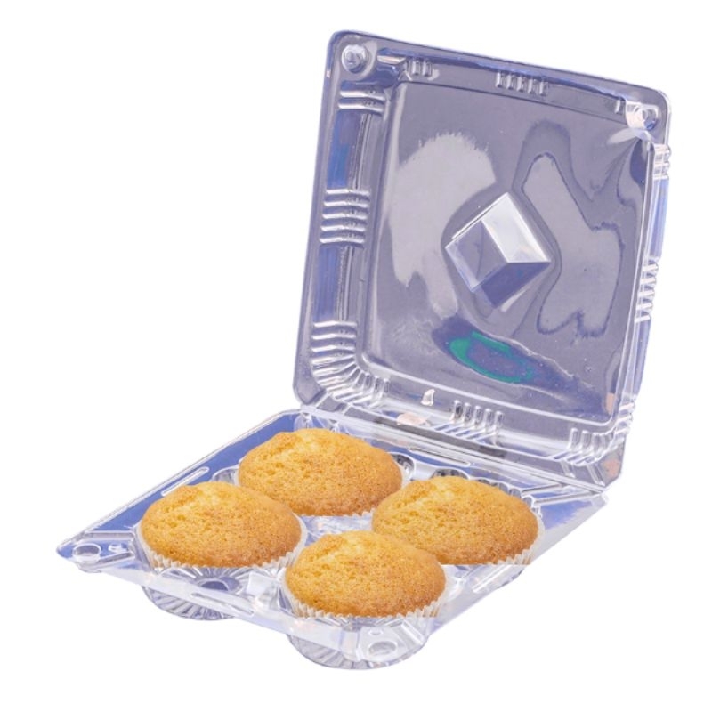 Embalagem quadrada descartável para 4 doces. cx c 100 un S-15 - Sanpack