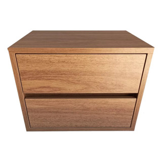 1 Mesa de Cabeceira com 2 Gavetas cor Freijó 30x30x30 100% MDF em Oferta na Shopee