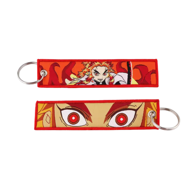 Chaveiro Bordado - Kyojuro Rengoku (Caçador de Demônios)