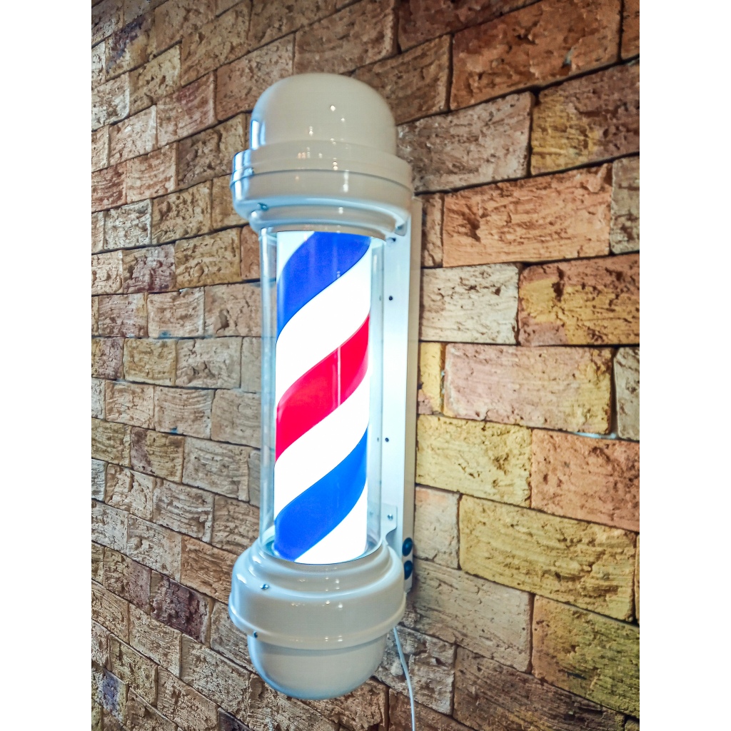 BARBER POLE 65CM SEM GLOBO BRANCO BIVOLT MEGAN