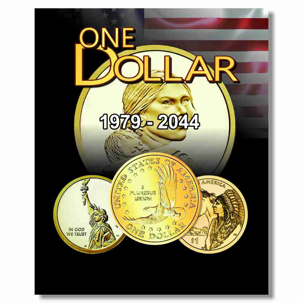 Álbum para Moedas EUA 1 dolar 1979 a 2044 - Organizer