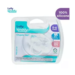 Chupeta 100% Silicone de Grau Médico Ortodôntico Tamanho 1 (0-6 meses) Transparente - Lolly