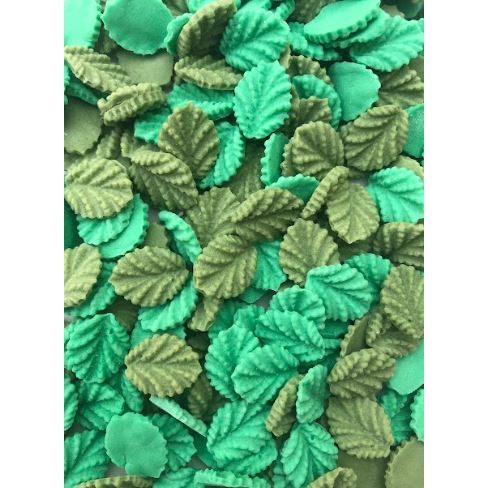 Confeito de açúcar para decoração de doces Folha 01 (** MEDIDA MINI **)