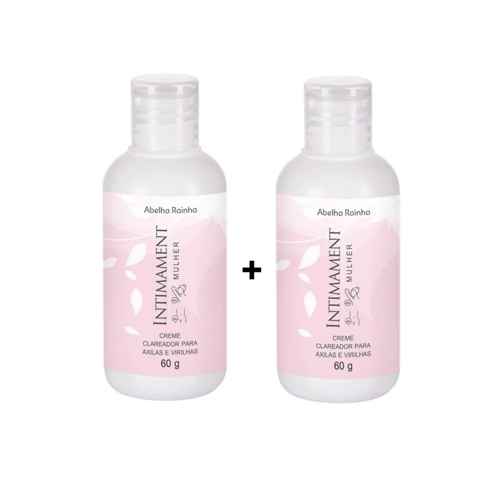 Abelha Rainha Kit 2un Clareador Axilas E Virilhas 60g Intimament Mulher