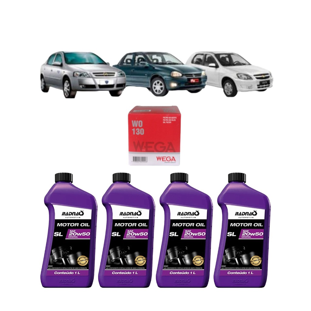 Kit Troca DeÓleo 20w50 Mineral Vectra 1994 1995 1996 1997 1998 1999 2000 2001 2002