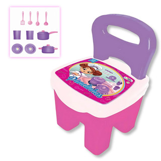 Brinquedo Infantil Menina Cadeirinha Panelinha com Colheres Cozinha Infantil Pais e Filhos
