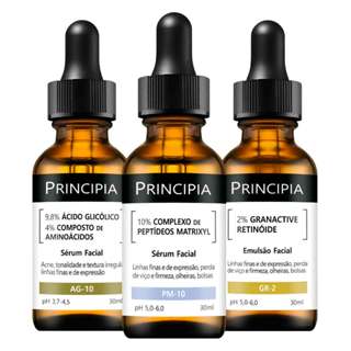 Kit 3 Séruns Principia Glicólico + Peptídeos + Retinóide em Oferta na Shopee