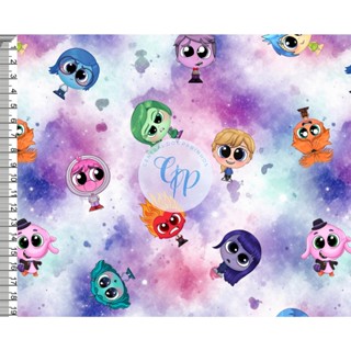 Sintético Doll Estampado - Divertidamente 2 - toy - fundo aquarela - 0,50 x 1,38 em Oferta na Shopee