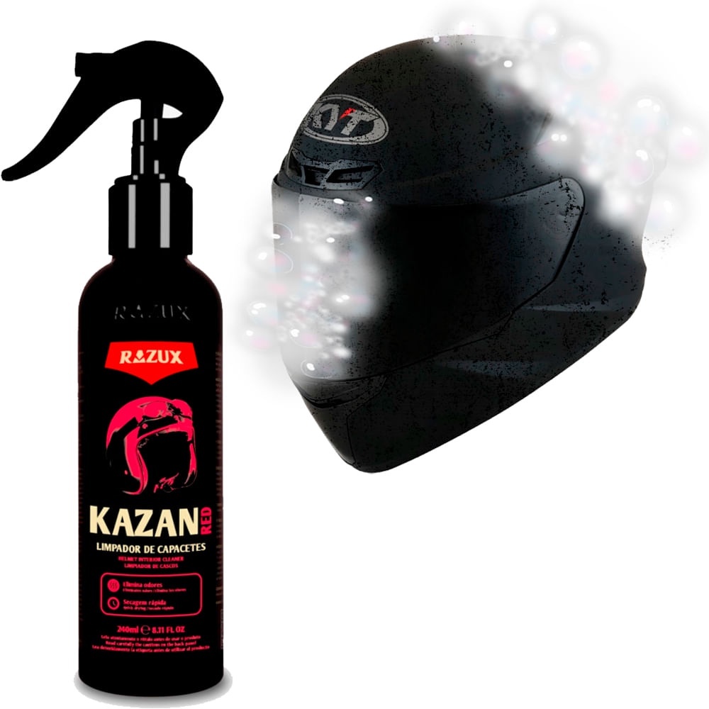 Kazan Red 240 Ml - Limpador De Capacetes Razux/vonixx Kazan Red 240 Ml - Limpador De Capacetes Razux/vonixx