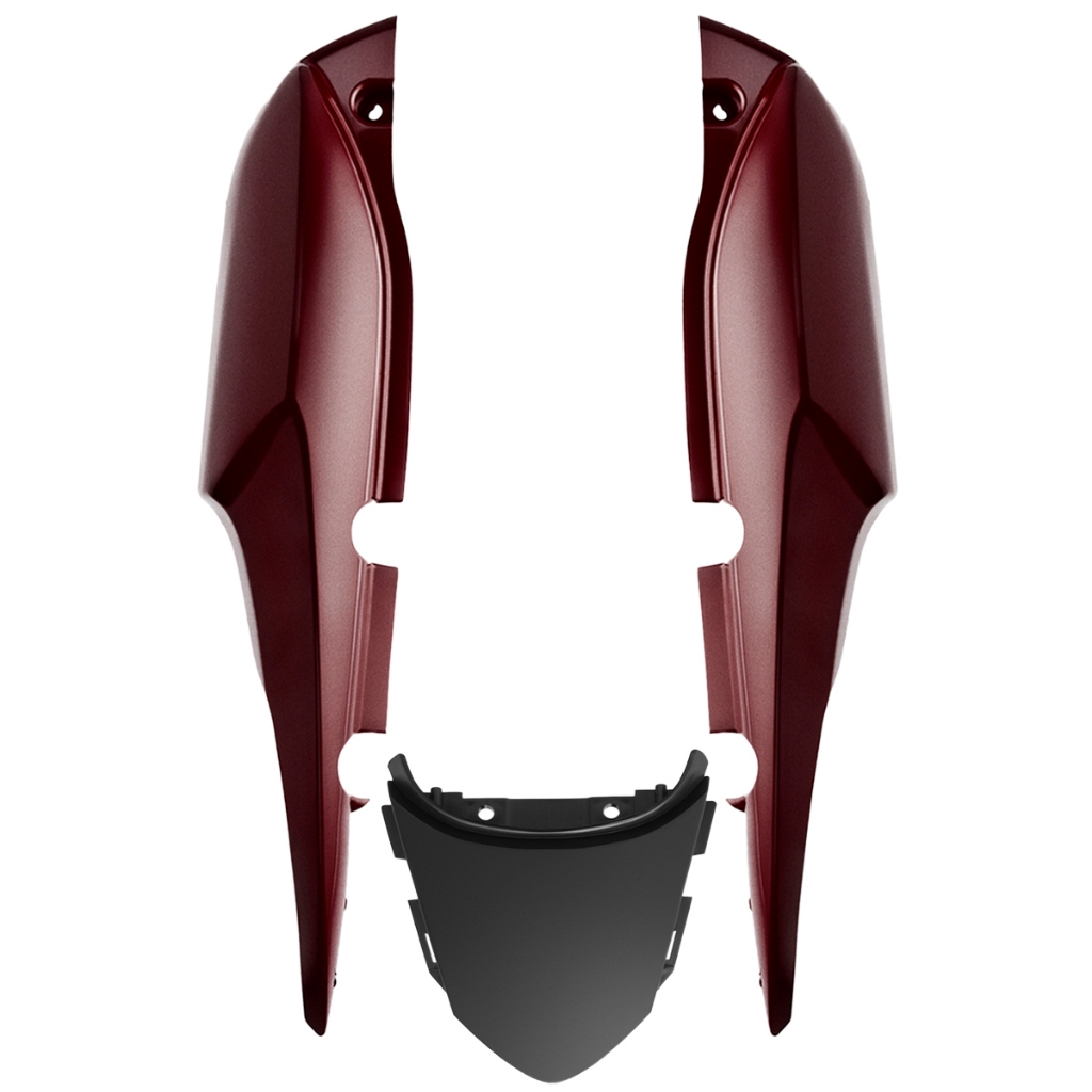 Kit Carenagem 3 Peças Rabeta Lateral Traseira Honda Cg Titan 150 2010 2011 2012 Vermelho Cardeal