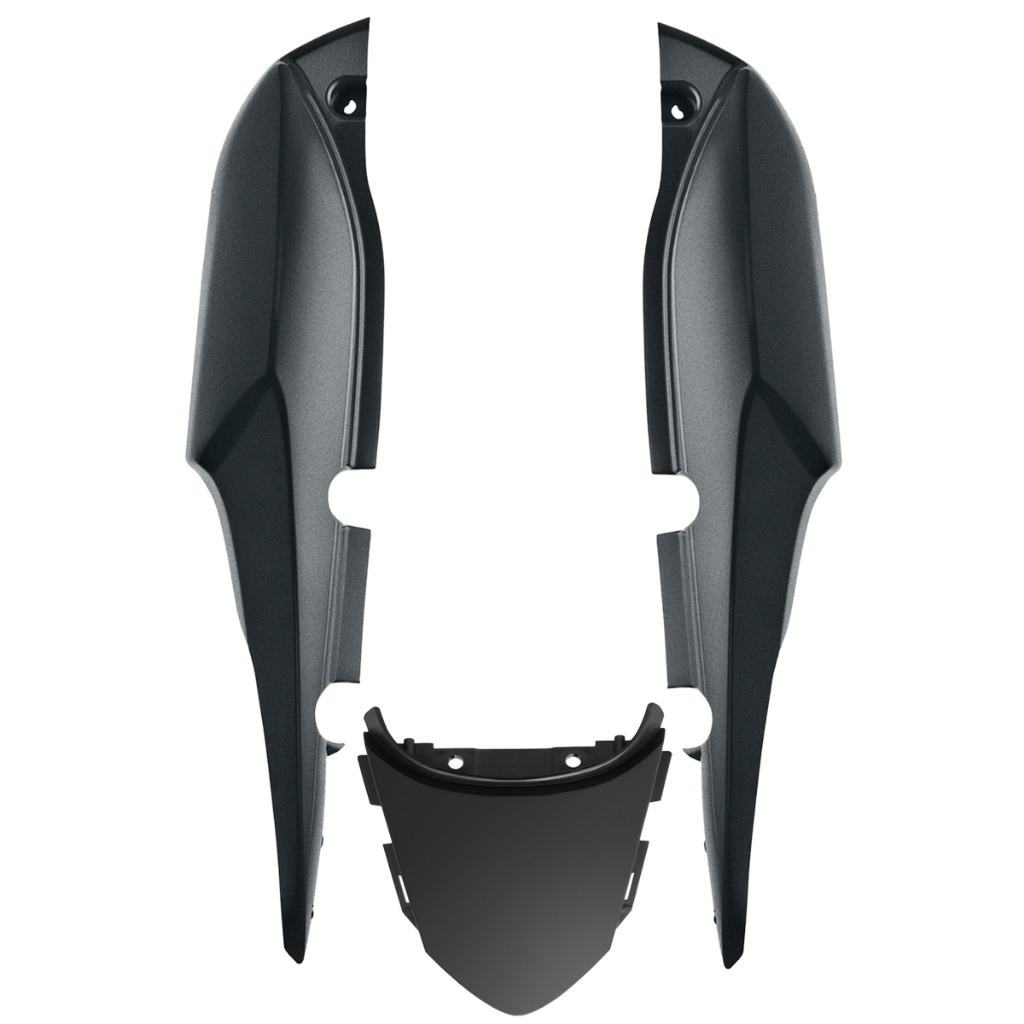 Kit Carenagem 3 Peças Rabeta Lateral Traseira Honda Cg Titan 150 2012 Esd Cinza Metálico Pro Tork