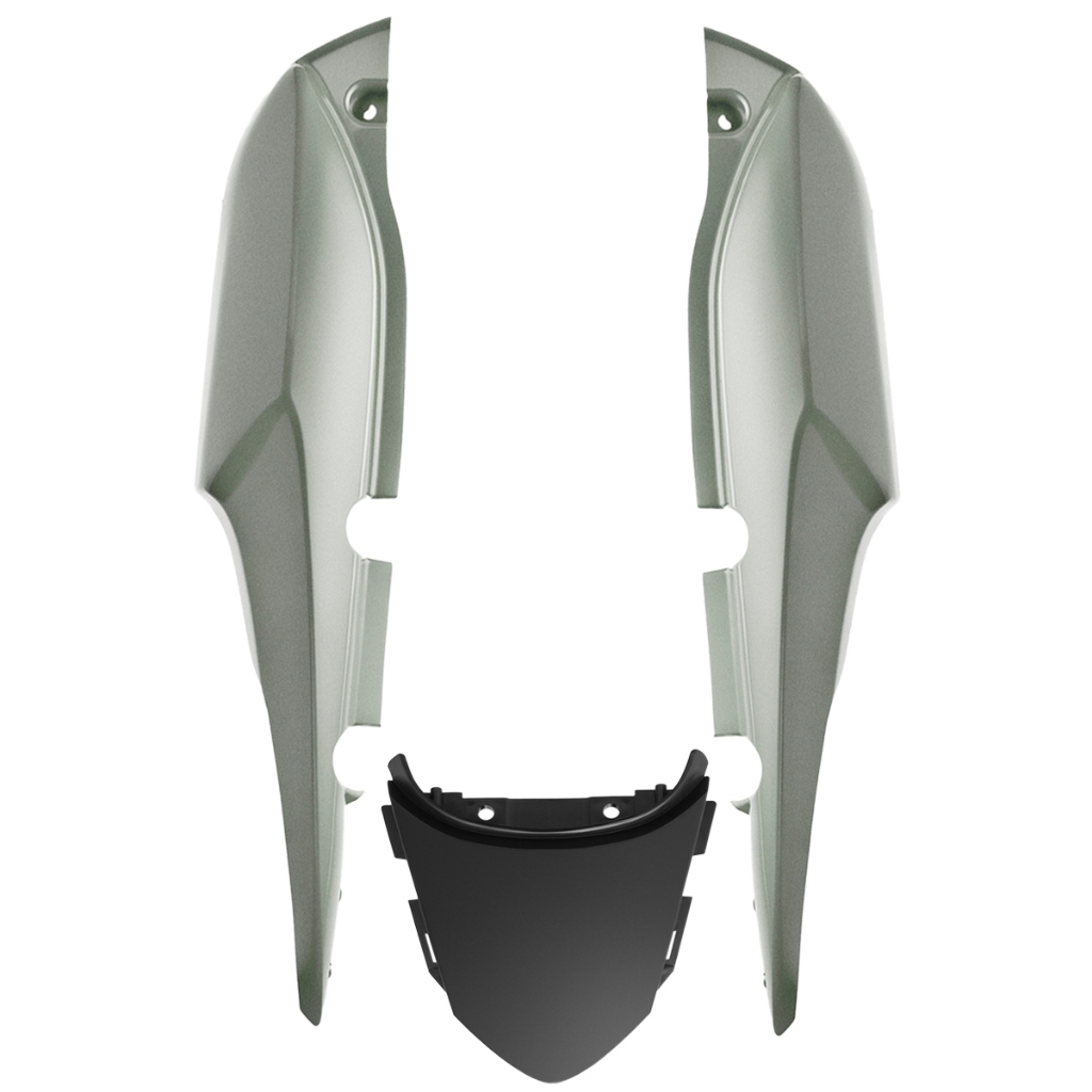 Kit Carenagem 3 Peças Rabeta Lateral Traseira Honda Cg Titan Fan 150 2010 Prata Lumiar Pro Tork
