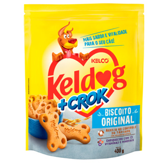 Keldog + Crok Biscoito Original 400g em Oferta na Shopee