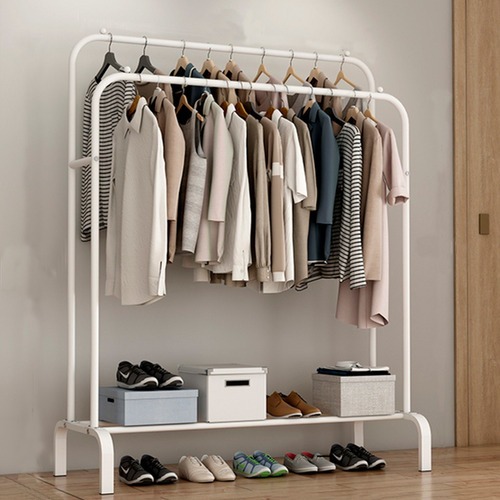 Arara de Roupa Cabideiro Duplo com Sapateira Closet em Oferta na Shopee