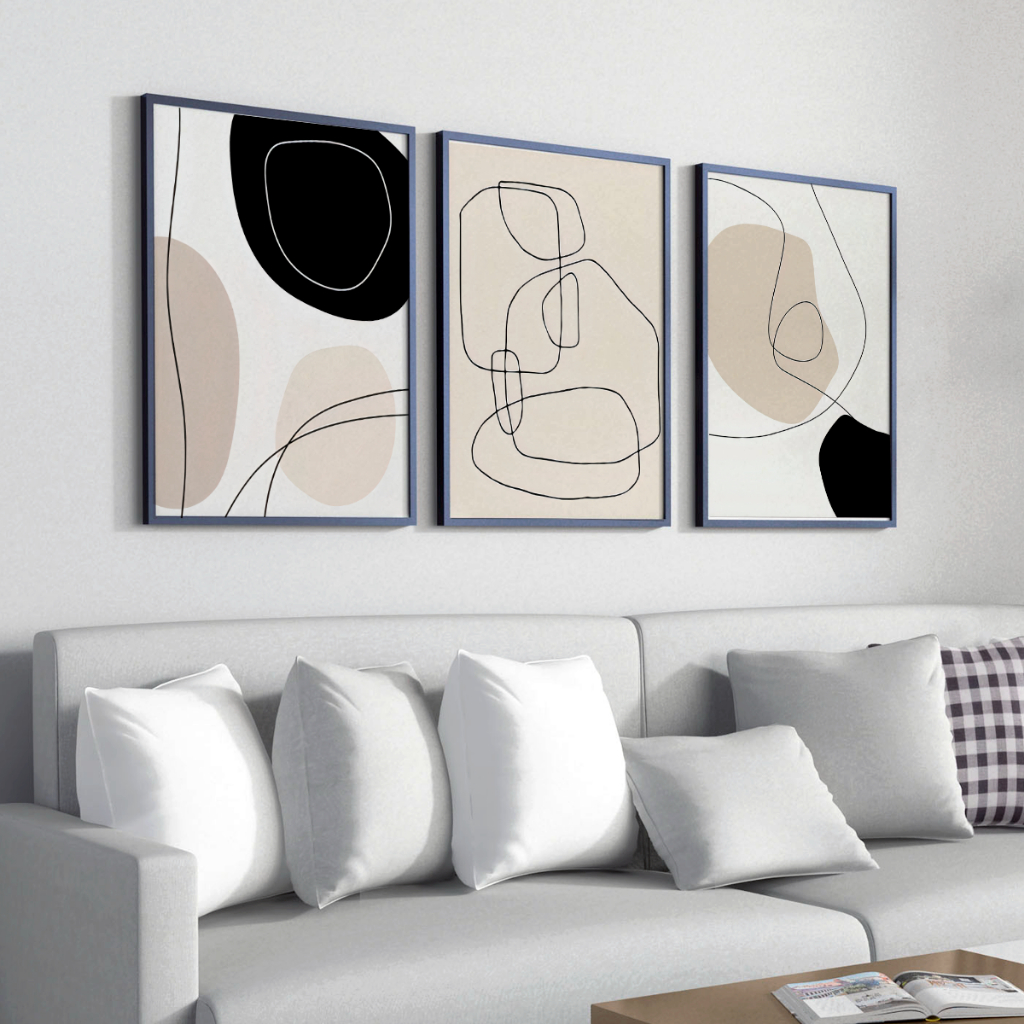 Quadro Decorativo Grande Minimalista Estilo Abstrato Para Sala