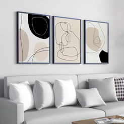 Quadro Decorativo Grande Minimalista Estilo Abstrato Para Sala