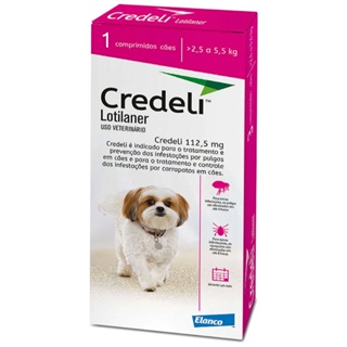 Antipulgas Credeli 112,5mg Cães 2,5 a 5,5 kg 1 comprimido em Oferta na Shopee