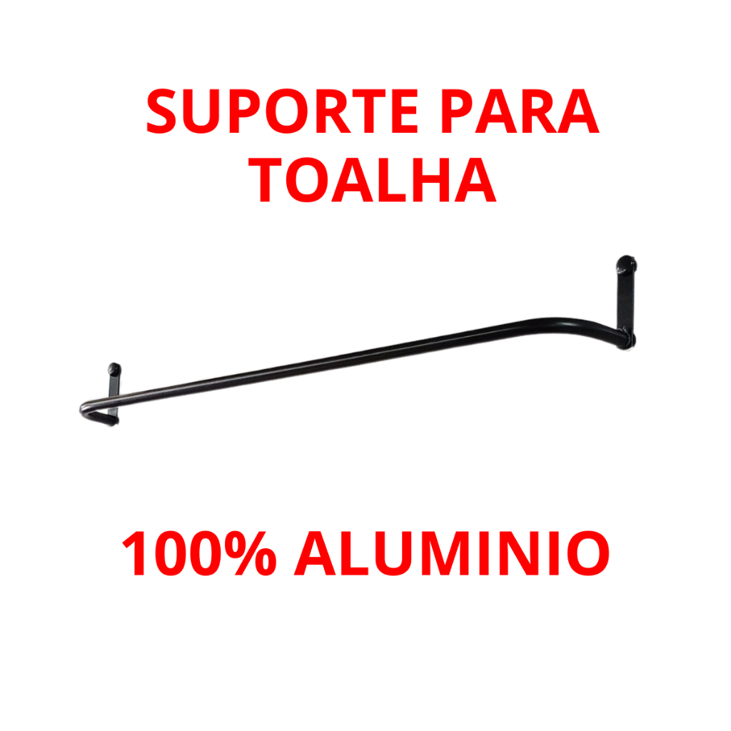 Porta Toalha Suporte Toalheiro Banheiro Único  90CM Aluminio Não enferruja - Bitenfer Varais