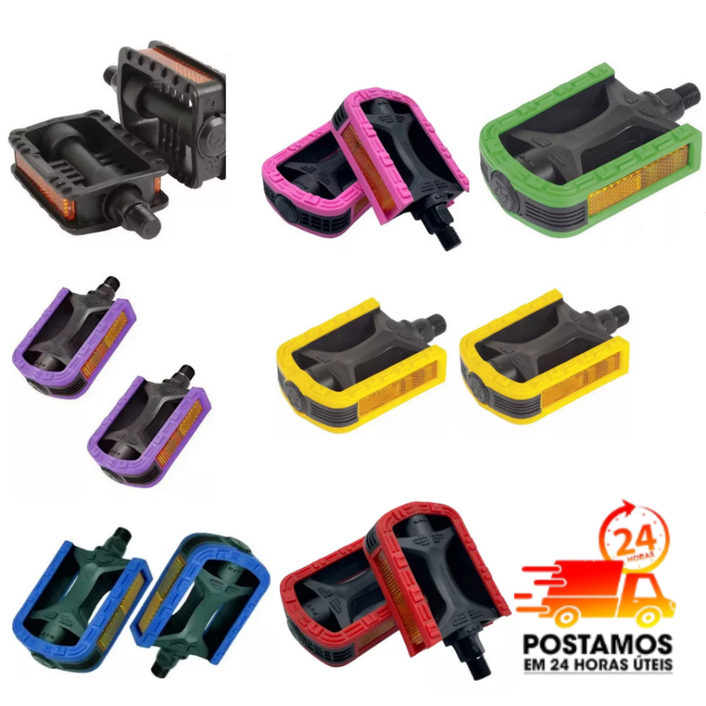 Pedal Rosca Grossa 9/16 Bike Aro 24 26 29 Mtb Bmx Metalciclo