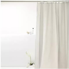 Cortina Box Grossa Antimofo Pvc 1,98 X 1,80 Mt Cor Branco Lisa