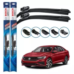 Par de Palhetas Limpador Parabrisa Bosch Original Multiclip - VW Virtus