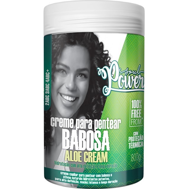 Creme de Pentear Soul Power Babosa Aloe Cream 800gr em Oferta na Shopee