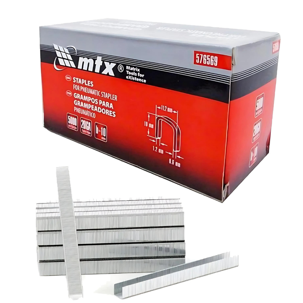 GRAMPO PARA GRAMPEADOR PNEUMATICO 10 MM C/5000 PCS MTX