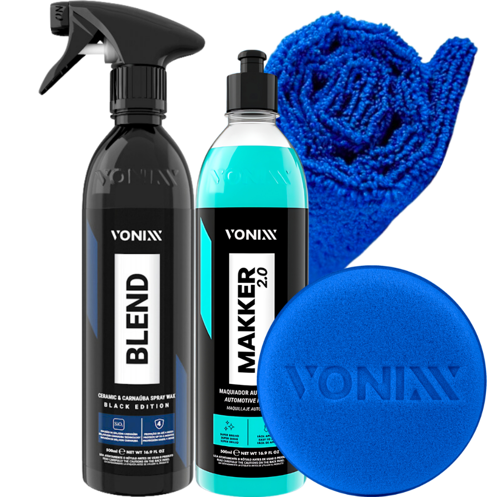 Makker Maquiador Automotivo Vonixx Cera Carnaúba Blend Spray Black em Oferta na Shopee