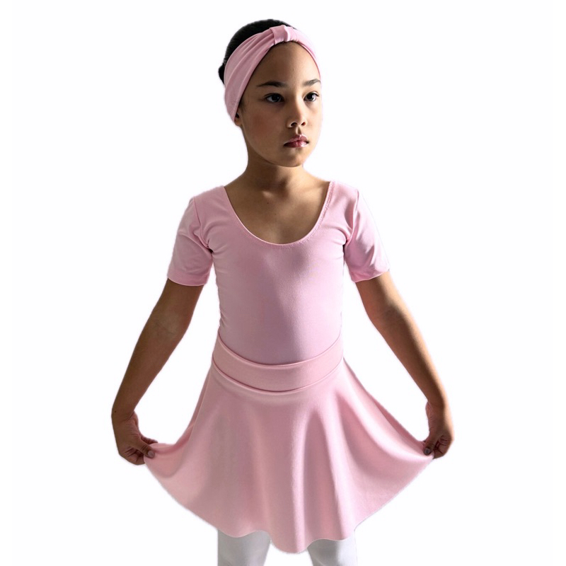 Kit ballet/ Collant + Saia de cós + Faixinha