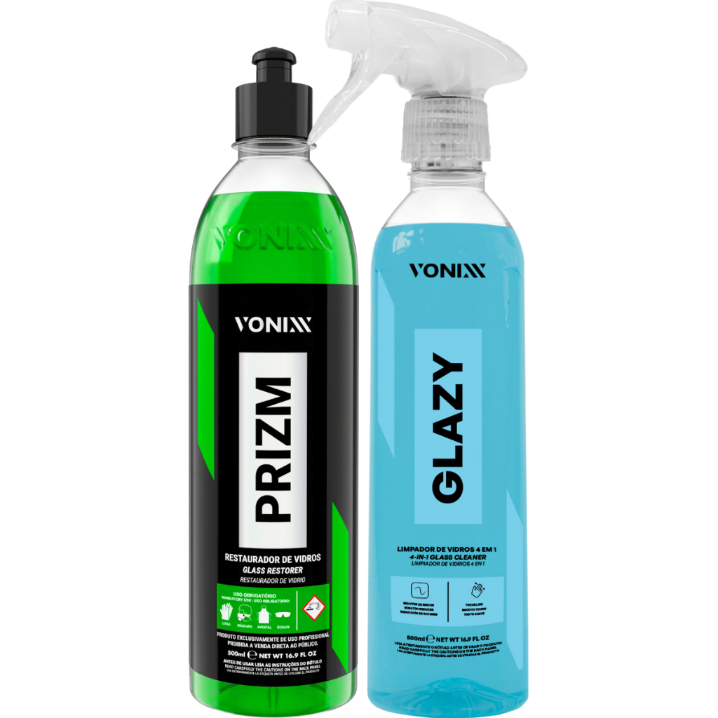 Kit Limpador de Vidros Chuva Ácida Prizm Glazy 500ml Vonixx - Spare Parts and Accessories for Vehicles