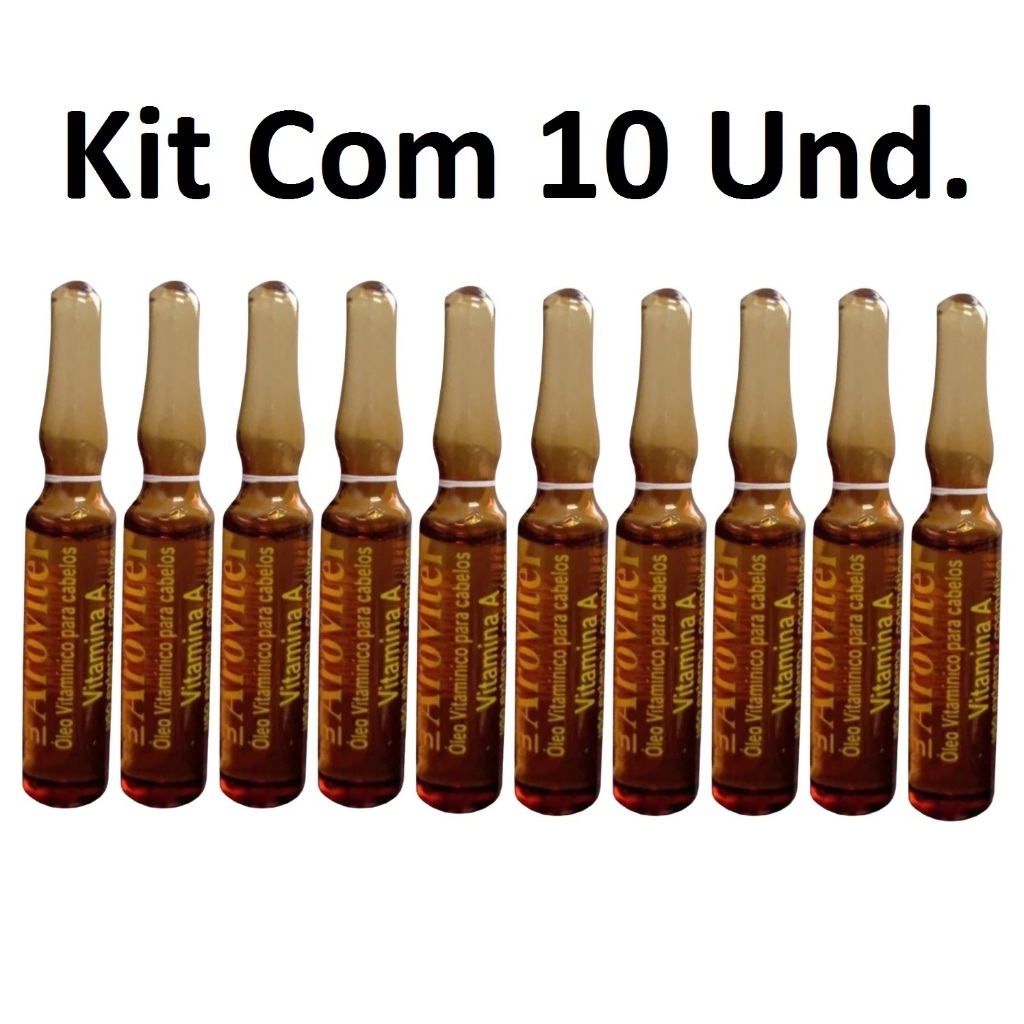 Kit 10 Ampolas Vitamina A Arovitel 5ml