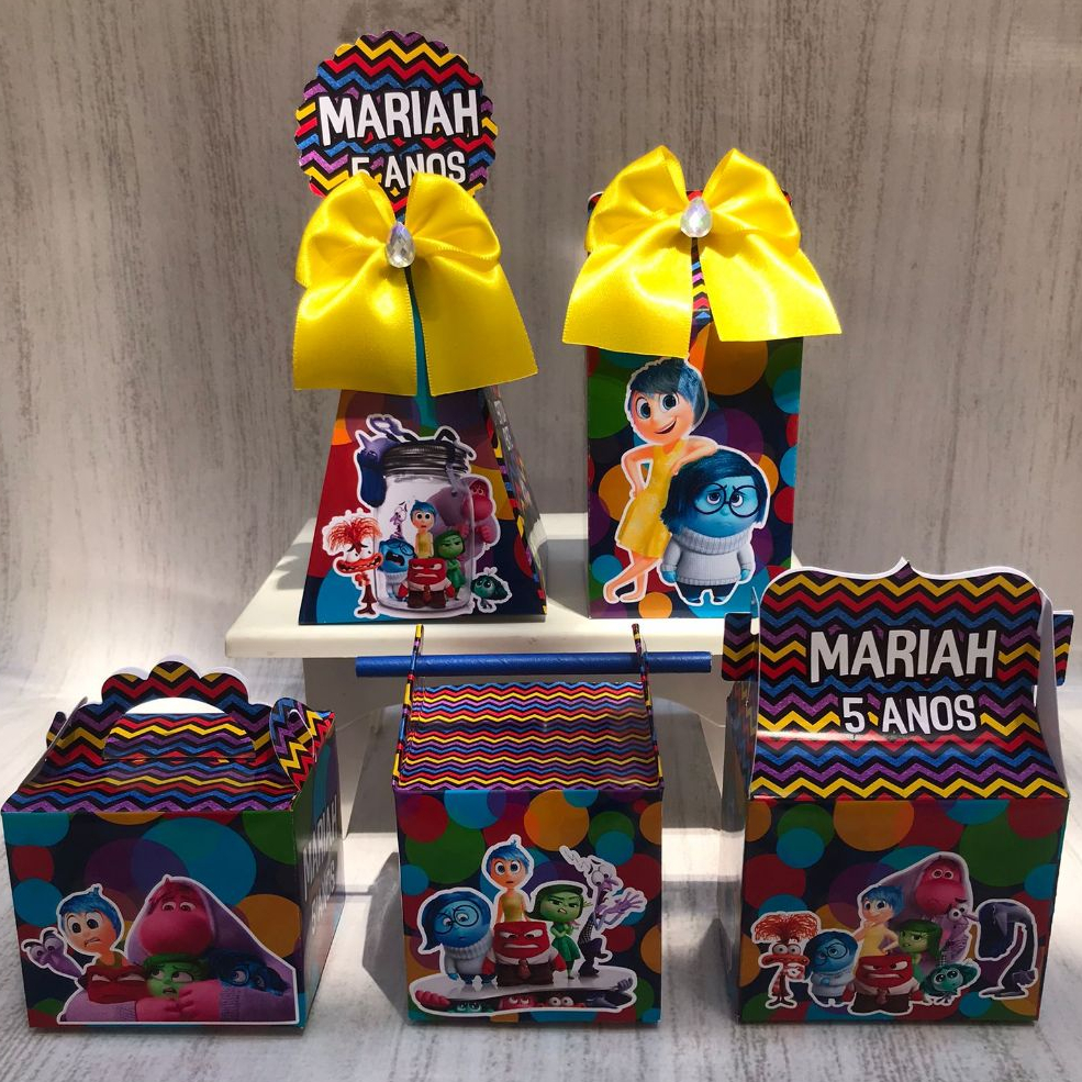 PEGUE E MONTE - Kit Festa Personalizados Divertidamente Lembrancinhas Caixinhas para festa infantil Aniversário