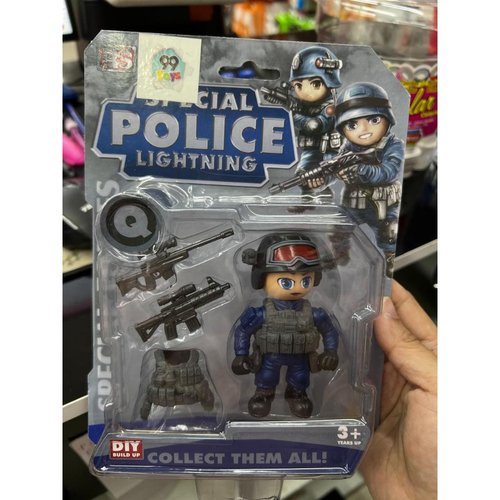 Boneco Action Figure Soldado Policial Swat Militar
