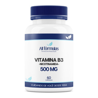 Vitamina B3 Nicotinamida 500mg - 60 Cápsulas em Oferta na Shopee