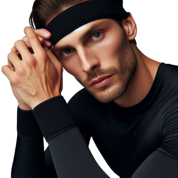 Kit 1 Par Munhequeira Pulseira e Testeira Tiara Lisa